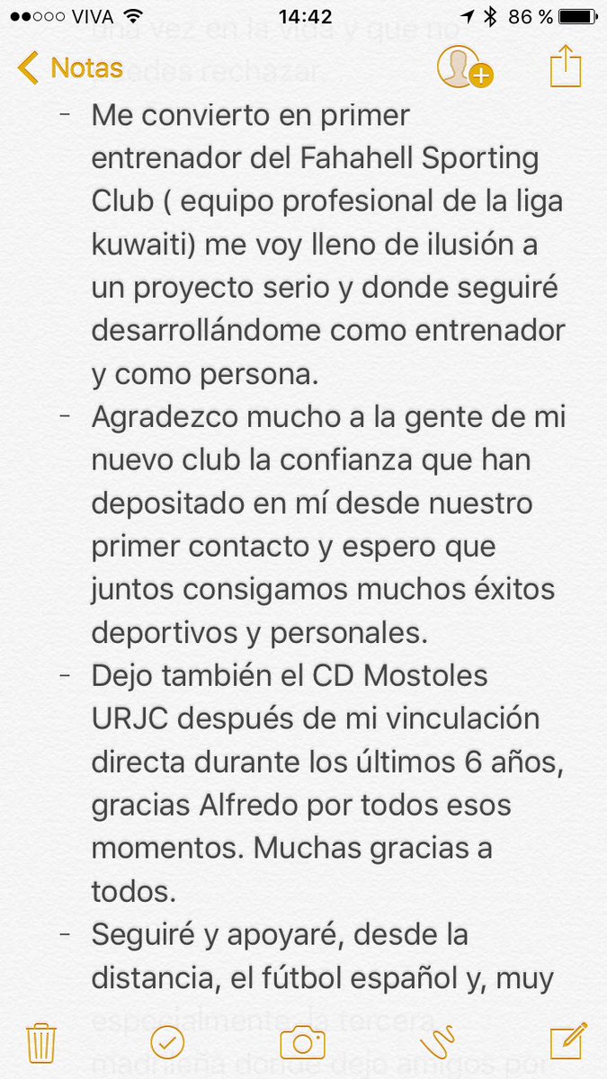 michelcarrilero's tweet photo. Como ya ha salido en las redes, os anuncio que dejo de ser oficialmente entrenador del Inter. No he podido anunciarlo antes. #viaje #feliz https://t.co/YGkKfGwvpi