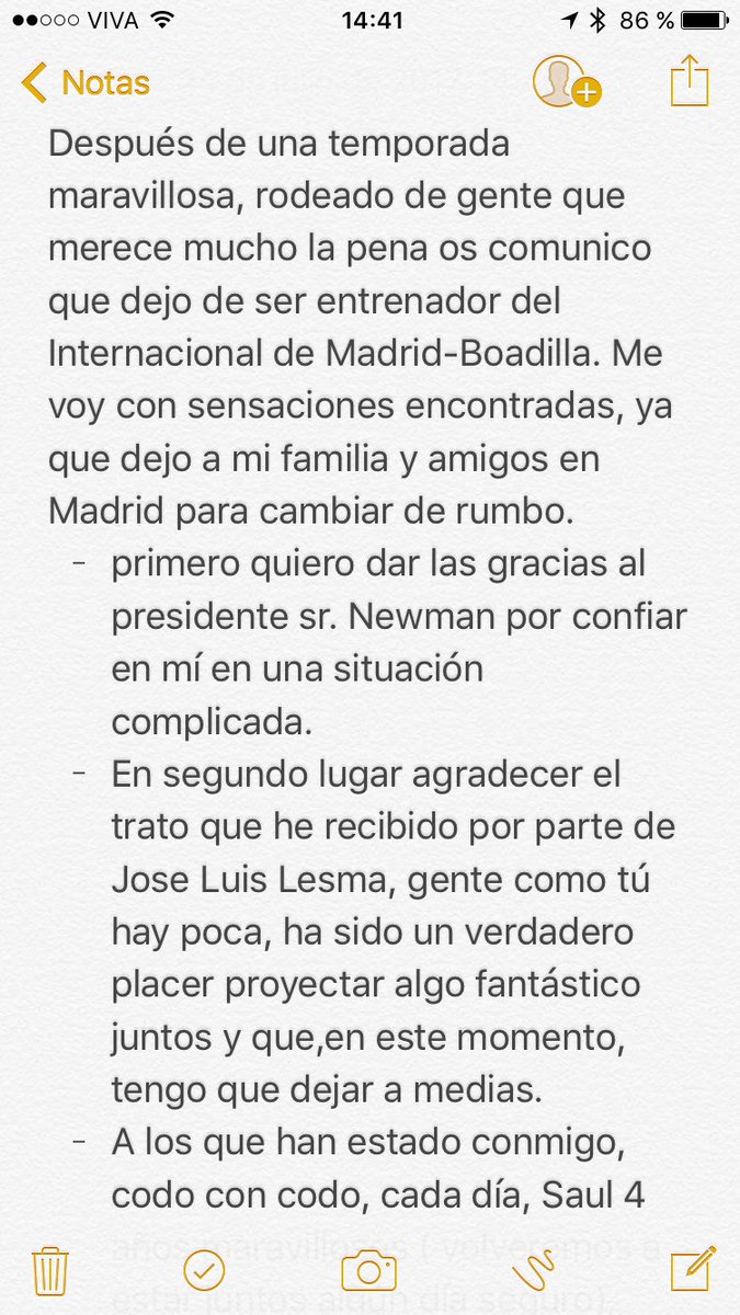 michelcarrilero's tweet photo. Como ya ha salido en las redes, os anuncio que dejo de ser oficialmente entrenador del Inter. No he podido anunciarlo antes. #viaje #feliz https://t.co/YGkKfGwvpi
