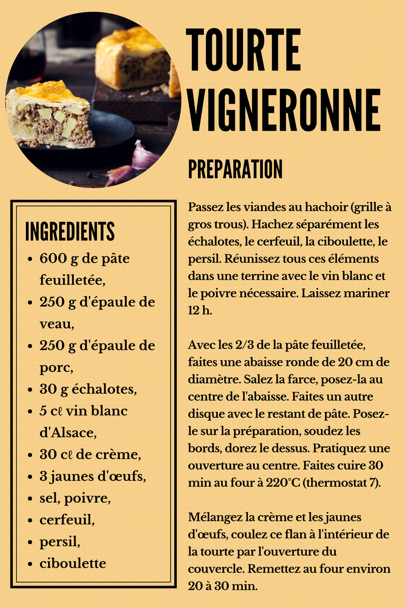 #RECETTE: la #tourte vigneronne, hyper pratique, fera plaisir à tous et dans toutes les circonstances #food #chef #cuisine #faitmaison