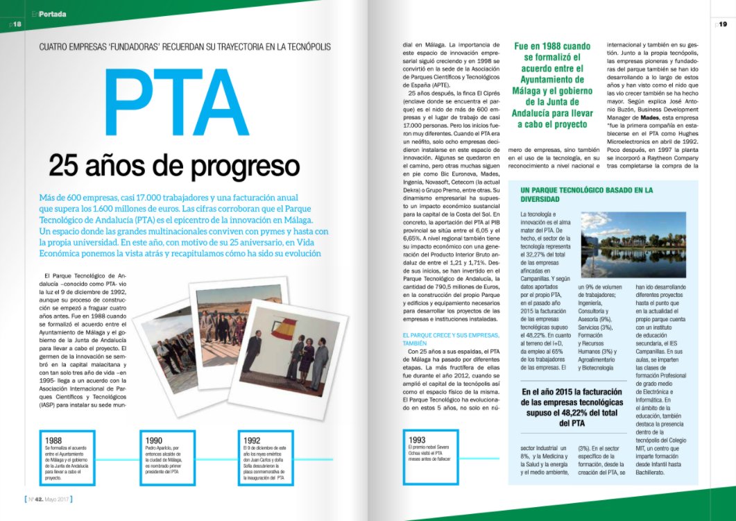 PTAMalaga's tweet photo. Un recorrido por los 25 años del PTA #25PTA de la mano de cuatro de las primeras empresas en instalarse en el Parque https://t.co/jRocZIQnfT https://t.co/wBukNRGMLQ