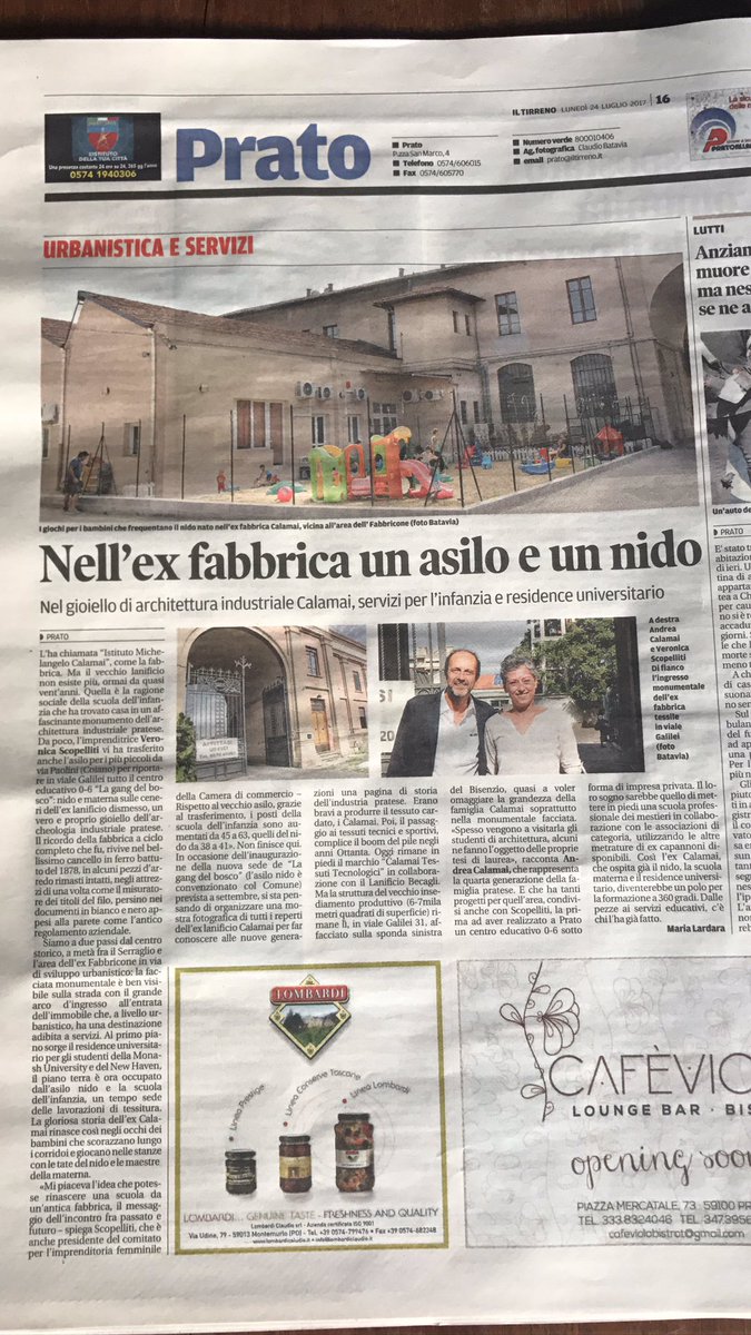 Il #passato e il #futuro 
questa è #prato con le sue #imprese