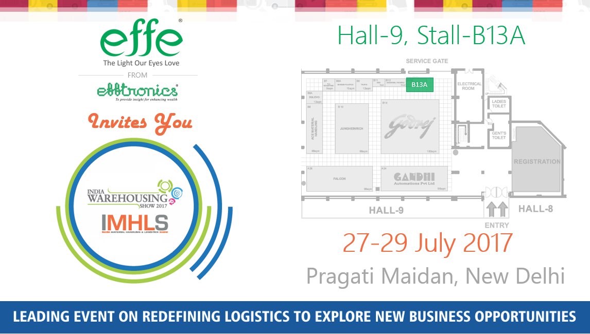 effeledlights's tweet photo. Only few days left for India Warehousing Show 2017
India's Leading Warehousing &amp; Logistics Event.
 #IMHLS #IWS2017 #IndiaWarehousingShow https://t.co/ALV9SMqQzR