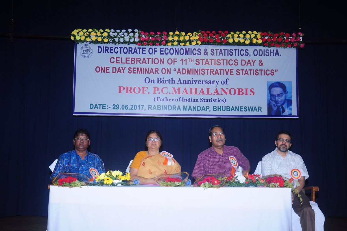 DES_odisha's tweet photo. Celebration of 11th Statistics Day by DES, Odisha on 29.6.2017. Dignitaries on the dais during inaugural meeting. https://t.co/5ajzyJwNPu