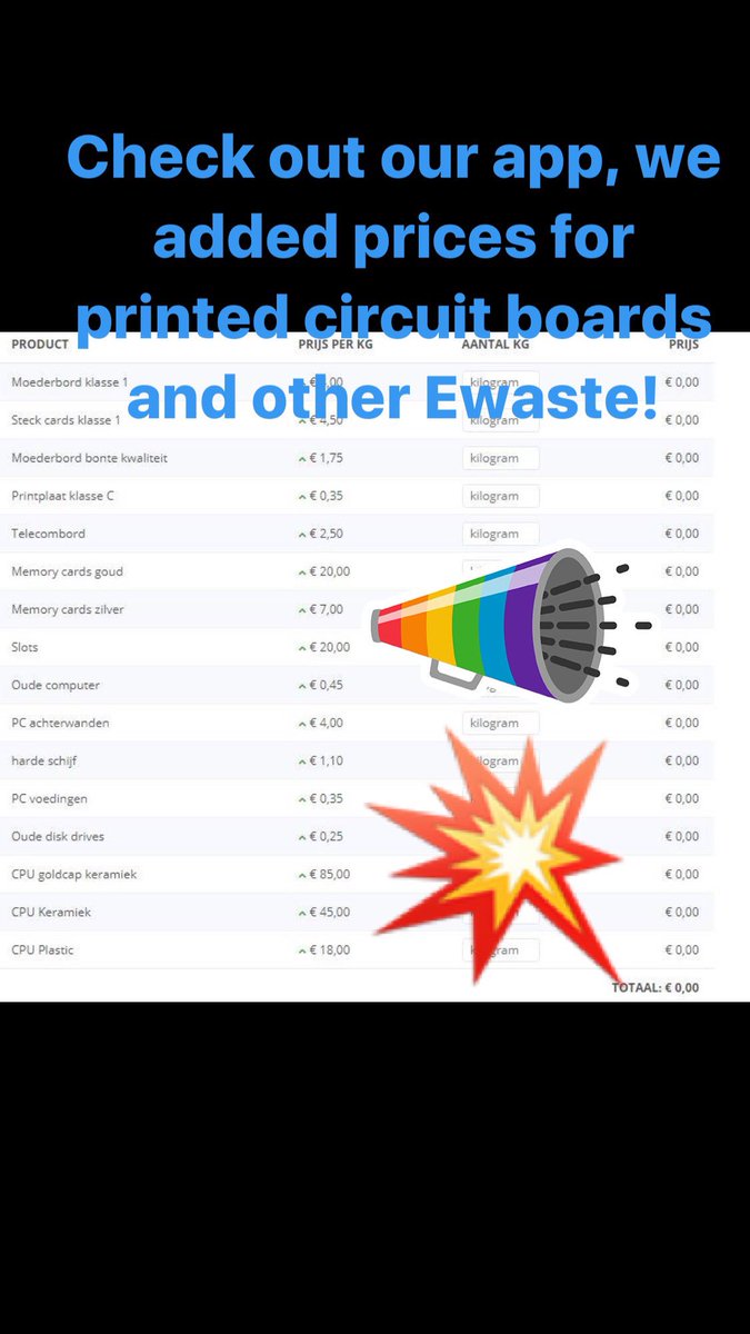 We hebben ICT prijzen toegevoegd aan onze schrootprijzen-app: kh-metals.nl/nl/over-kromme…