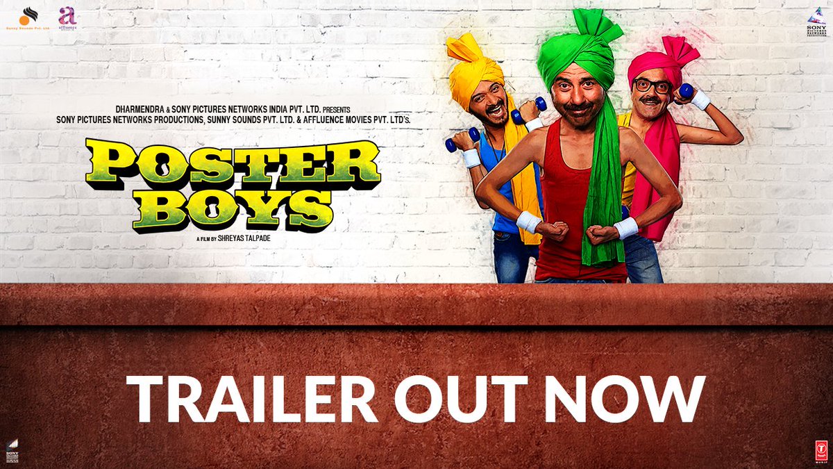 sonypicsfilmsin's tweet photo. #PosterBoys are here to win your hearts with triple the fun, laughter &amp; madness. #PosterBoysTrailer out now! https://t.co/nKfgIupRfq https://t.co/iM4cwO16zx