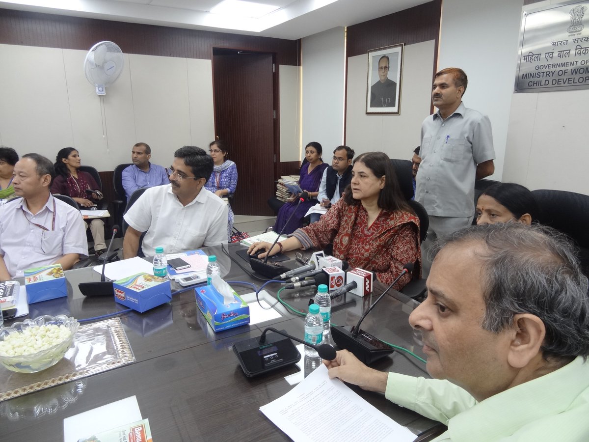MinistryWCD's tweet image. Smt @ManekaGandhiBJP launches #SHeBox, an Online Complaints System for Central Govt Women Officials for complaints of #SexualHarassment. 1
