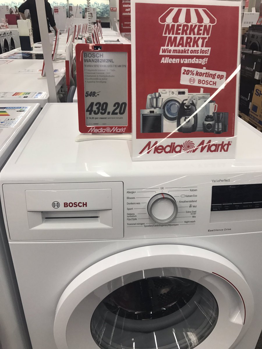 MediaMarkt_ALK's tweet photo. #MERKENMARKT! Alléén vandaag 20% korting op Bosch 🤑! #wasmachines #drogers #vaatwassers #keukenmachines en meer!! Kom langs en profiteer! https://t.co/enXTP8qwpw