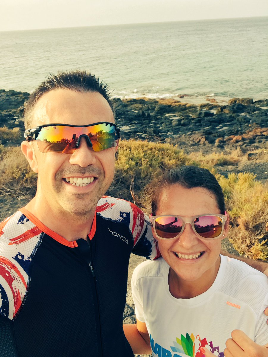 Early morning run with my <a href="/ActiveLanzarote/">Sands Beach Active</a> training partner nice to be back running again <a href="/YondaRacing/">Yonda Racing Team</a>