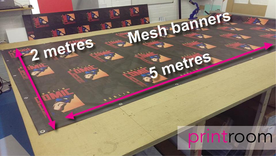 PrintroomIRL's tweet photo. Large Corriboards, Mesh &amp; Tablecloths done for @DublinComicCon . Nice example of products we can do @PrintroomIRL Call 012018700 #printroom https://t.co/QSzoIvXpa3