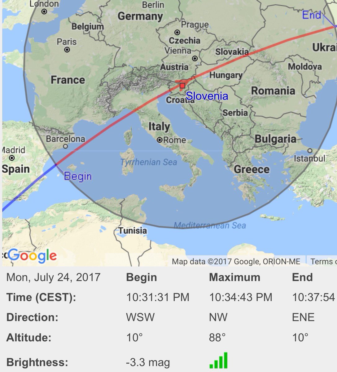 IgnazioMagnani's tweet photo. Slovenia! 🇸🇮
The @Space_Station is visible
to the naked💥eye at 22:33 🕥
 .
 .
🌍@Delo @nmusar @PetraSlanic @DC43 @KatarinaJenko @pengovsky https://t.co/rk0y24b3Cb
