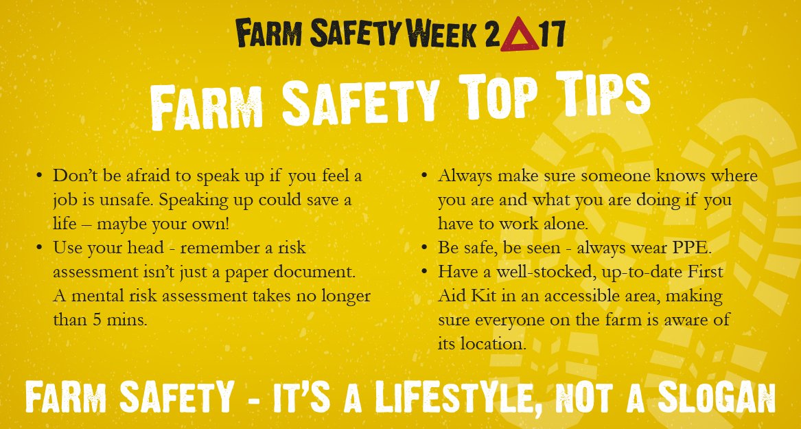 YFCUPresident's tweet photo. The #YFCU are proud to be supporting #FarmSafetyWeek please RT and spread the message @yellowwelliesuk https://t.co/eZ2nWHxD7m