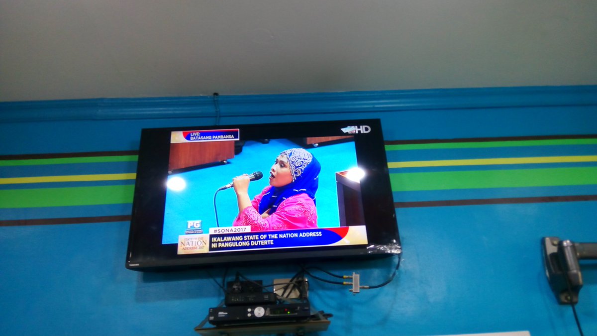 MoroBullets's tweet photo. first time in PH history. Ms Monaliza Adam. #SONA2017 https://t.co/z6f4fGpmYo