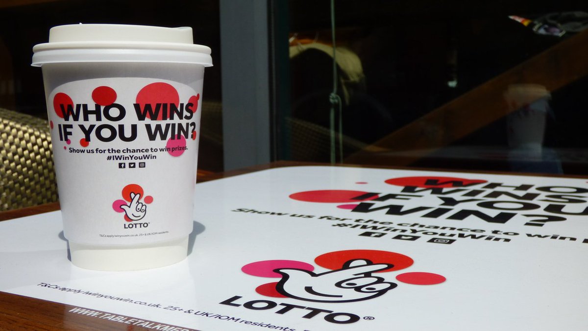 tabletalkmedia's tweet photo. @NationalLottery with #iwinyouwin campaign in #Coffee Shops using #Tablewrap & #CoffeeCups. See blog for more: https://t.co/vRY5mOAYQ3 #OOH https://t.co/6gVQyR8wIo