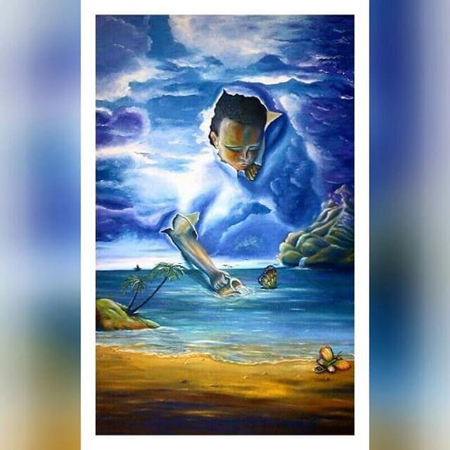 UnknownEmporium's tweet photo. 'Dparadise' oil painting by @jonnyworksgallery #sky #child #painting #artsanity #art #sleep #dreamart  #createdail… https://t.co/mDhffyjcZO https://t.co/cTQAlxn0Go