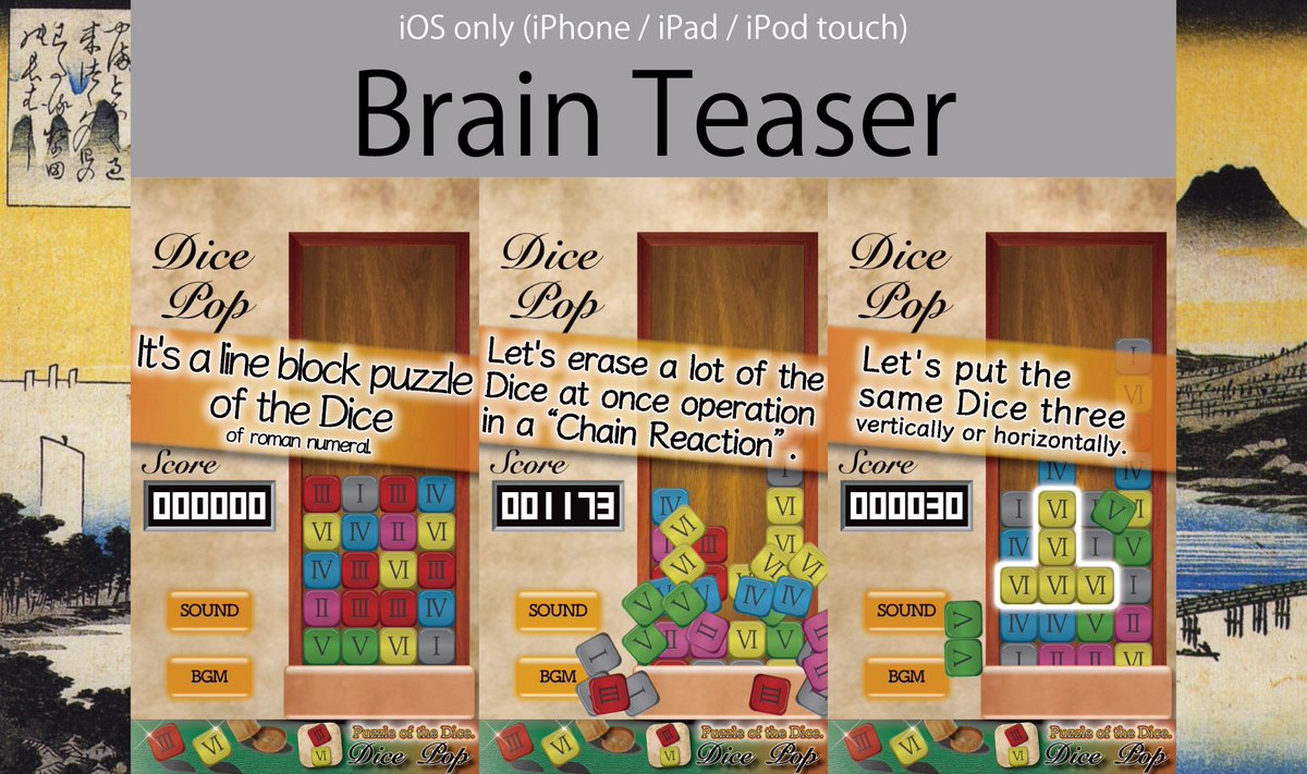 SHIKIBU_Automat's tweet photo. Touch the #Dice and let it #Pop out!
#Colorful #BrainTeaser,the Dice Pop.
-#IndieGame #GameDev #IndieDev #TilePuzzle
https://t.co/VaJPNWWBP3 https://t.co/lwPnUbwUR9