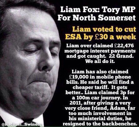 mellysbelly007's tweet photo. @PeterStefanovi2 Tory Liam Fox is a corrupt liar who will do anything for a few bob. https://t.co/Rruag43pQ6