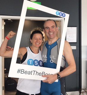 SianCFW's tweet photo. 2:56 Olympic distance tri @londontri.  Fab day with the @tsb #beattheboss team. Thanks @paulpester I raised £550 for @Heartbeat_nwcc #1sttri https://t.co/klNzSfh4Dr