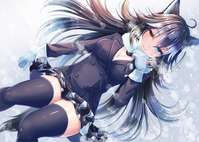 暑いからしばらくは涼しくなる絵を… #タイリクオオカミ #けものフレンズ 