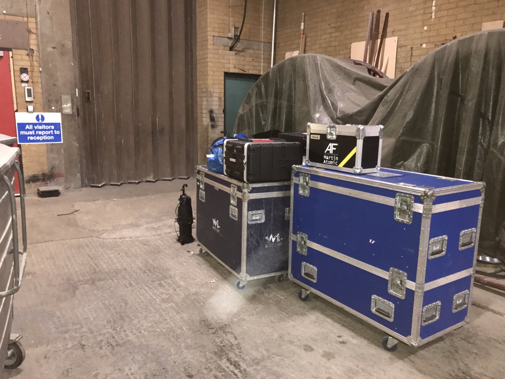 alexforey's tweet photo. Loading out #BabelPlay from @LyricHammer. Many thanks to @WhiteLightLtd for the Revolutions, Colorsource Spots, and X4 Bar 10s https://t.co/rDGcZVX8zX