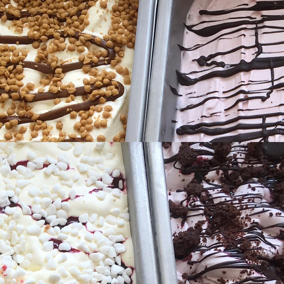 crave_ice's tweet photo. #salted caramel #Turkish delight #etonmess #blackforestgateau #new #icecream #gelato #intoday #fillyourcones https://t.co/8C2V3wPxnC
