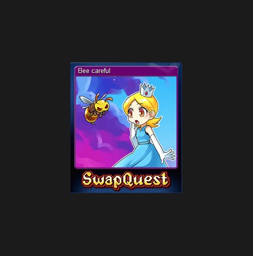 Rebusmind's tweet photo. Here's a preview of the different collectables (cards, badges, emoticons) for the @Steam version of @SwapQuest. What do you think? #indiedev https://t.co/cIUljMooKz