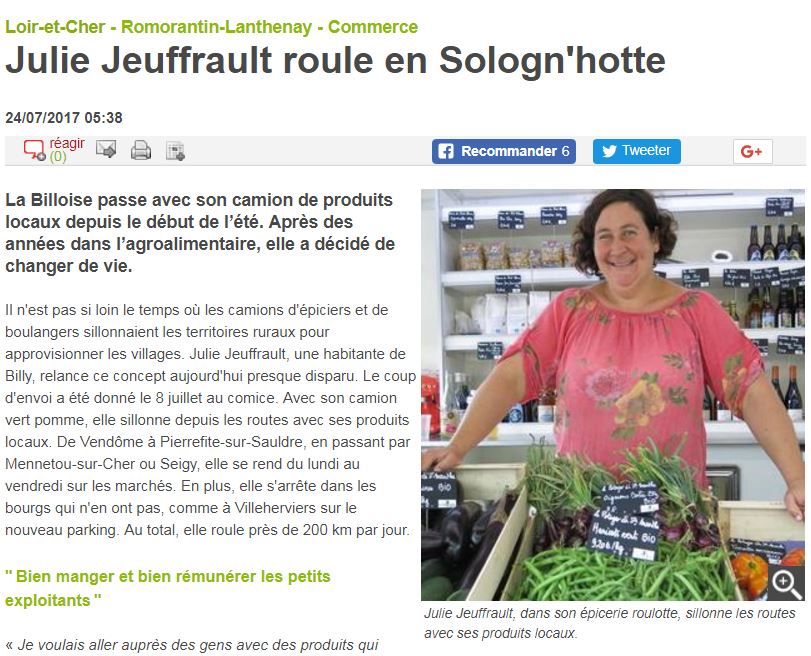 initiative41's tweet photo. Un camion ambulant qui propose des produits locaux en circuit court dans les petites villes :bravo la Sologn'hotte ! https://t.co/507JMUbSrJ https://t.co/wFlu0EOsbA