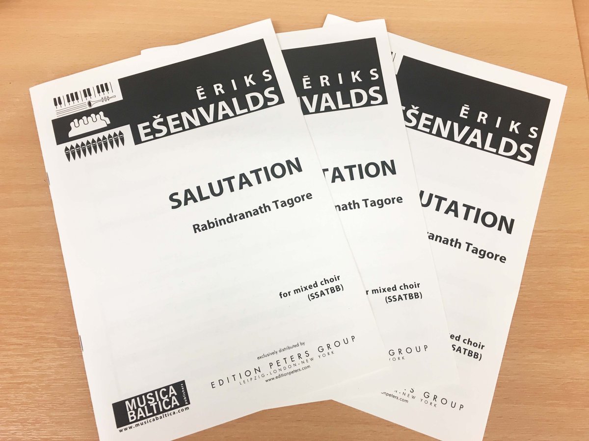 National Youth Choir (@natyouthchoir) on Twitter photo Revealed! Brand new #Salutation (SSATBB) written for us by Ēriks Ešenvalds - National Youth Choir + <a href="/StephenDLayton/">Stephen Layton</a> will premiere 25 August Revealed! Brand new #Salutation (SSATBB) written for us by Ēriks Ešenvalds - National Youth Choir + <a href="/StephenDLayton/">Stephen Layton</a> will premiere 25 August