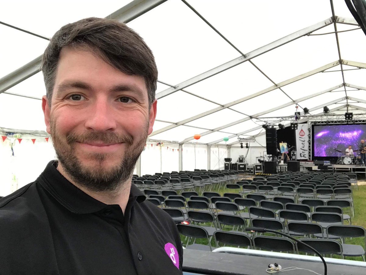 D3ChurchAV's tweet photo. Excited to be at @TFSRefuel all this week! Pictured is Mark sound-checking for Canadian worship leader and song writer @briandoerksen https://t.co/PvH5Biu6hY