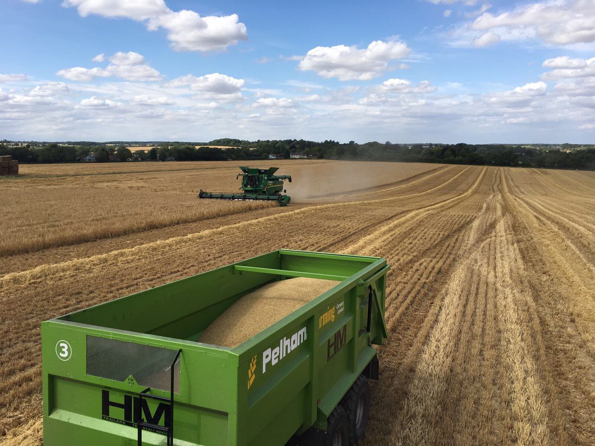 View from the cab on a less rainy day! #harvest17 thank you Angus Tullie for the shot!