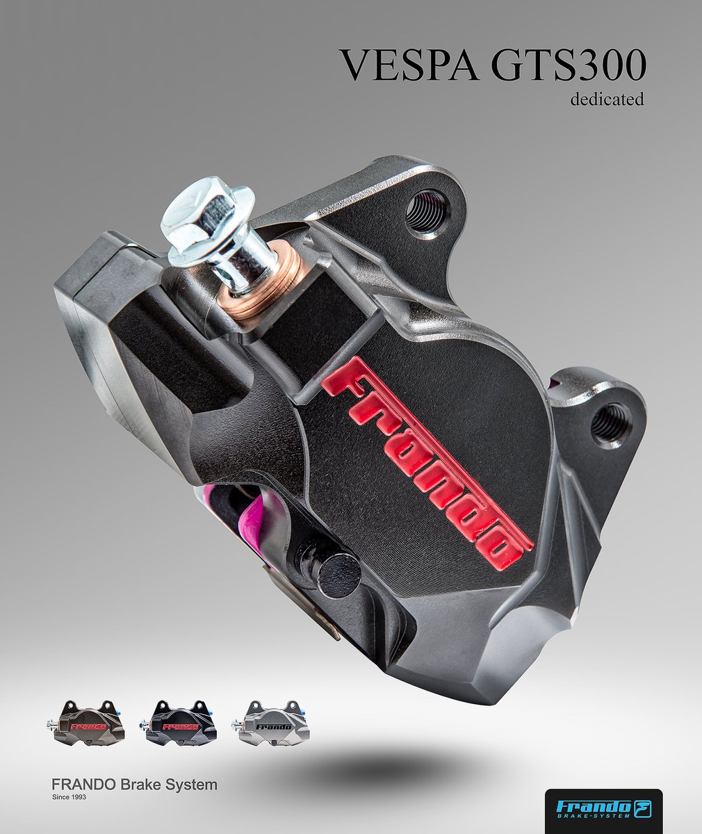frandotw's tweet photo. No extra bracket needed and a much better brake performance comparing with the stock one.#VESPA #GTS300 #Sprint150 #Primavera150 #Vespa946 https://t.co/9YLOB6WNqF