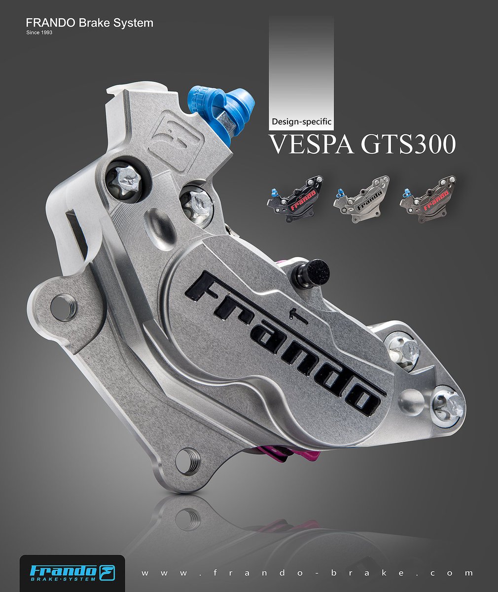 frandotw's tweet photo. No extra bracket needed and a much better brake performance comparing with the stock one.#VESPA #GTS300 #Sprint150 #Primavera150 #Vespa946 https://t.co/9YLOB6WNqF