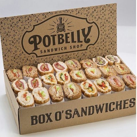 Potbellyuk's tweet photo. Hosting a meeting or gathering? We have got you covered. 
#BoxOSandwiches #LunchGoals #LondonEats https://t.co/eRVtBa94RH