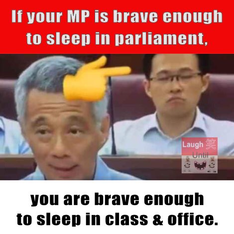 LaughUntilSiao's tweet photo. Inspiration from our MP! 😂😂😂 

#funnysg #singapore #funny #sgjokes #lol #sglol #sgfail https://t.co/GhAVi4eMB0