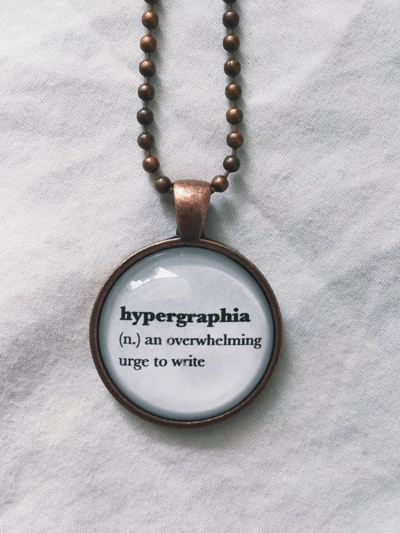 byMorganWright's tweet image. Aha! So it has a name!

#Hypergraphia #writers #writerslife