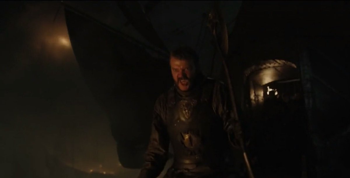 Sarcastic_Muser's tweet photo. And that's how you make a crashing entry, folks! He should start calling himself #KillJoy 
#GameOfThrones #GoTS7 https://t.co/1mqrM1nZDI