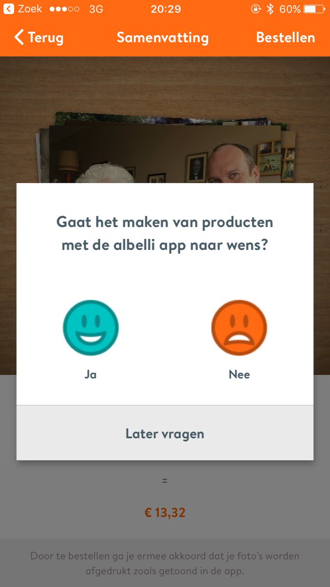 EllenBerghe's tweet photo. @albelli_be image is niet clickable in jullie app, al meer dan een maand zelfde probleem #irritant #badux #ios #iphone6s https://t.co/3WL9HgDGTO