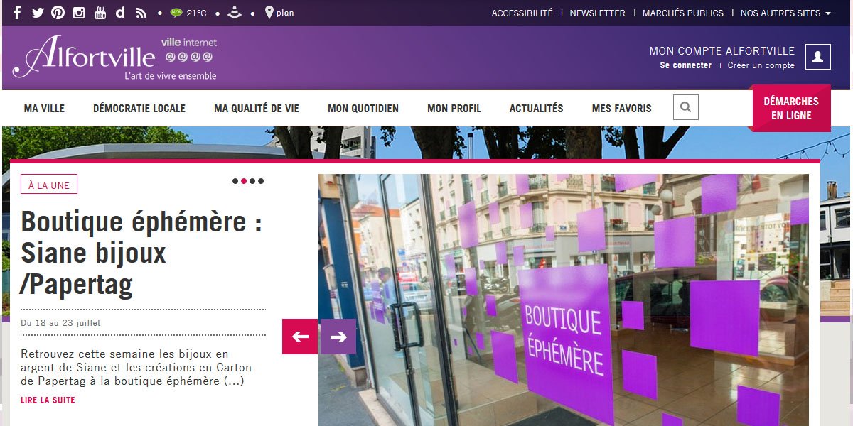 apsulis's tweet image. [Créa / Réa @Apsulis] Refonte du site internet @Alfortville_94 qui a obtenu cette année le label "Ville internet" alfortville.fr