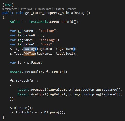 aparajit_pratap's tweet photo. @tkunsman @MJKKirschner @ZachKron @Thomas__Mahon @RacelWilliams EntityTags maintains a dictionary of unique tags (strings) vs. metadata. Face, edge and vertex topology maintain the tags of the parent geo. https://t.co/C3ClizTY36