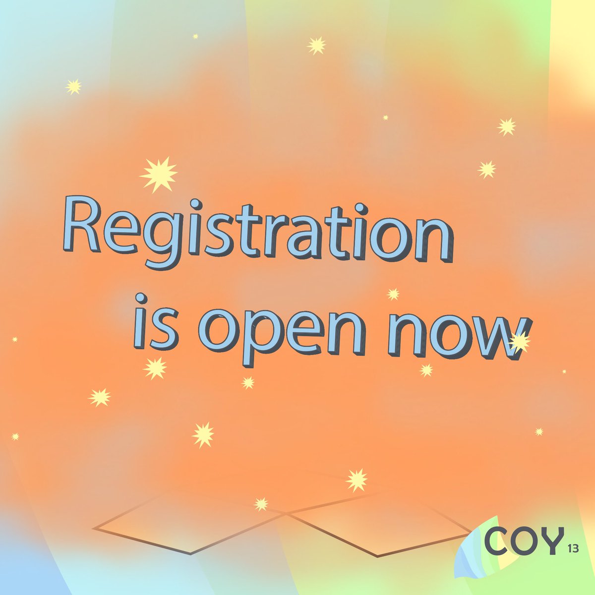 COY13official's tweet photo. Today is the day! You can now register for COY13. πJust follow this link: π https://t.co/hK9YHRGGI5 #COY13 #COYwithus #joinCOY13 #IYCM https://t.co/9Ra565Vl6V