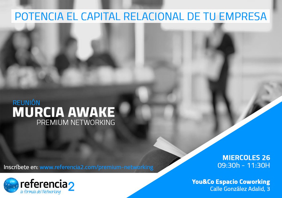 Referencia_2's tweet photo. ¡En #verano el #networking no descansa!Este jueves celebramos la 1º reunión de #PremiumNetworking en #Murcia Vente 👉https://t.co/dejLIR8cs3 https://t.co/fG8lssILSx