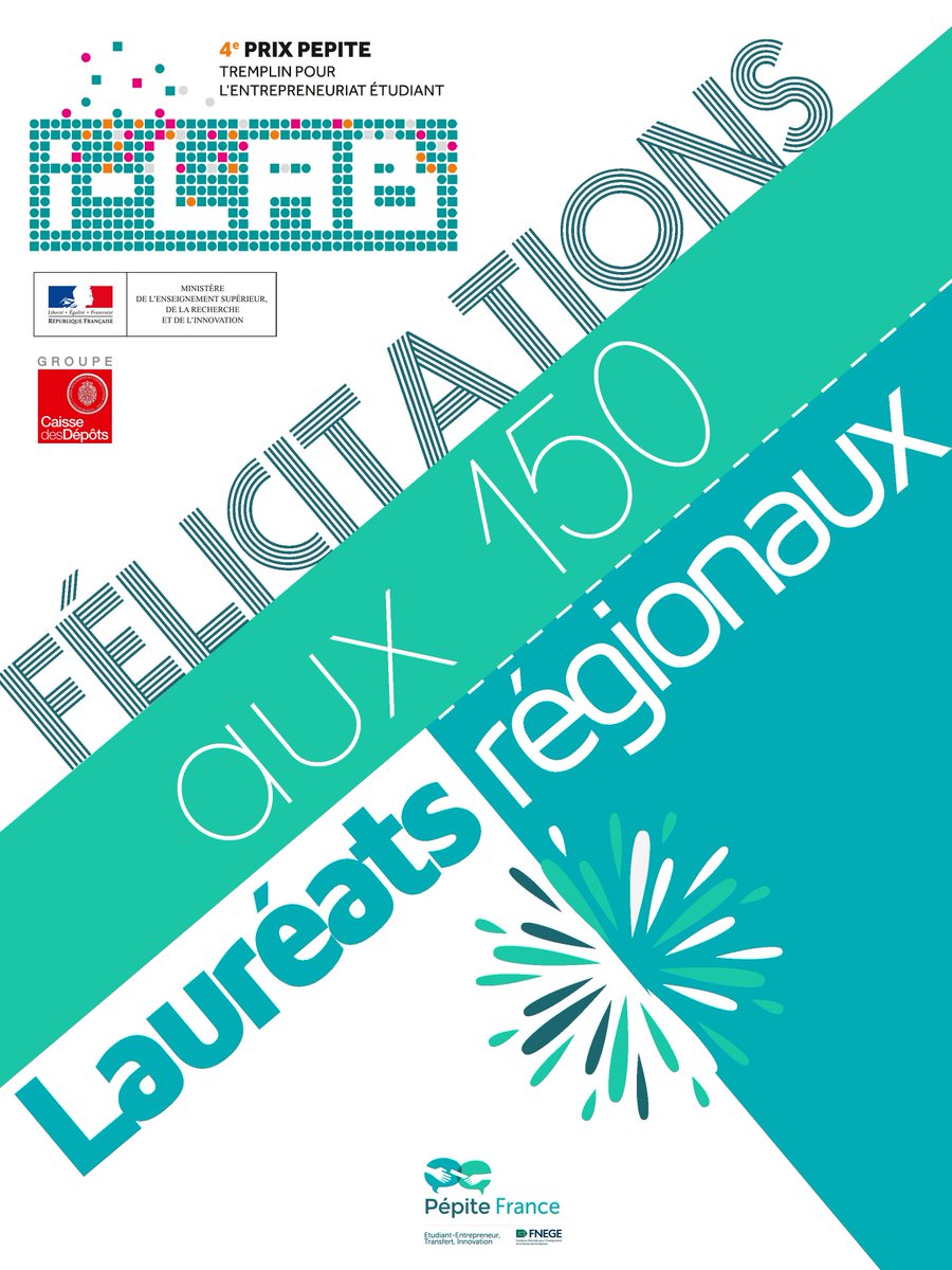 PepiteFrance's tweet photo. #PRIXPEPITE2017
🔴 DÉCOUVREZ LA LISTE DES 150 LAURÉATS RÉGIONAUX ► https://t.co/QOWTmucDlZ https://t.co/UhdpBQy12A