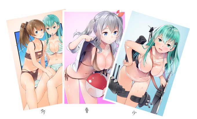 今回の新刊セットにもポストカードが付いてきますが、前回と違ってこの3種類がランダムに入るようになります☺(手作業
鹿島が出たらラッキーですが、流しそうめんは更にレアです! 