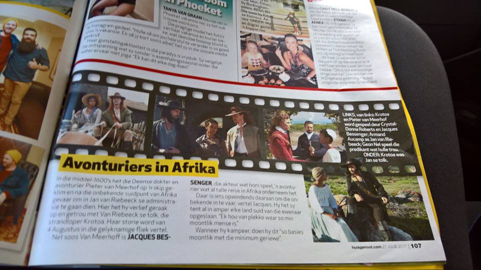 KrotoaMovie's tweet photo. Dankie @huisgenoot ! #Krotoa in teaters #4Aug2017 ! https://t.co/1RbPDA2anu