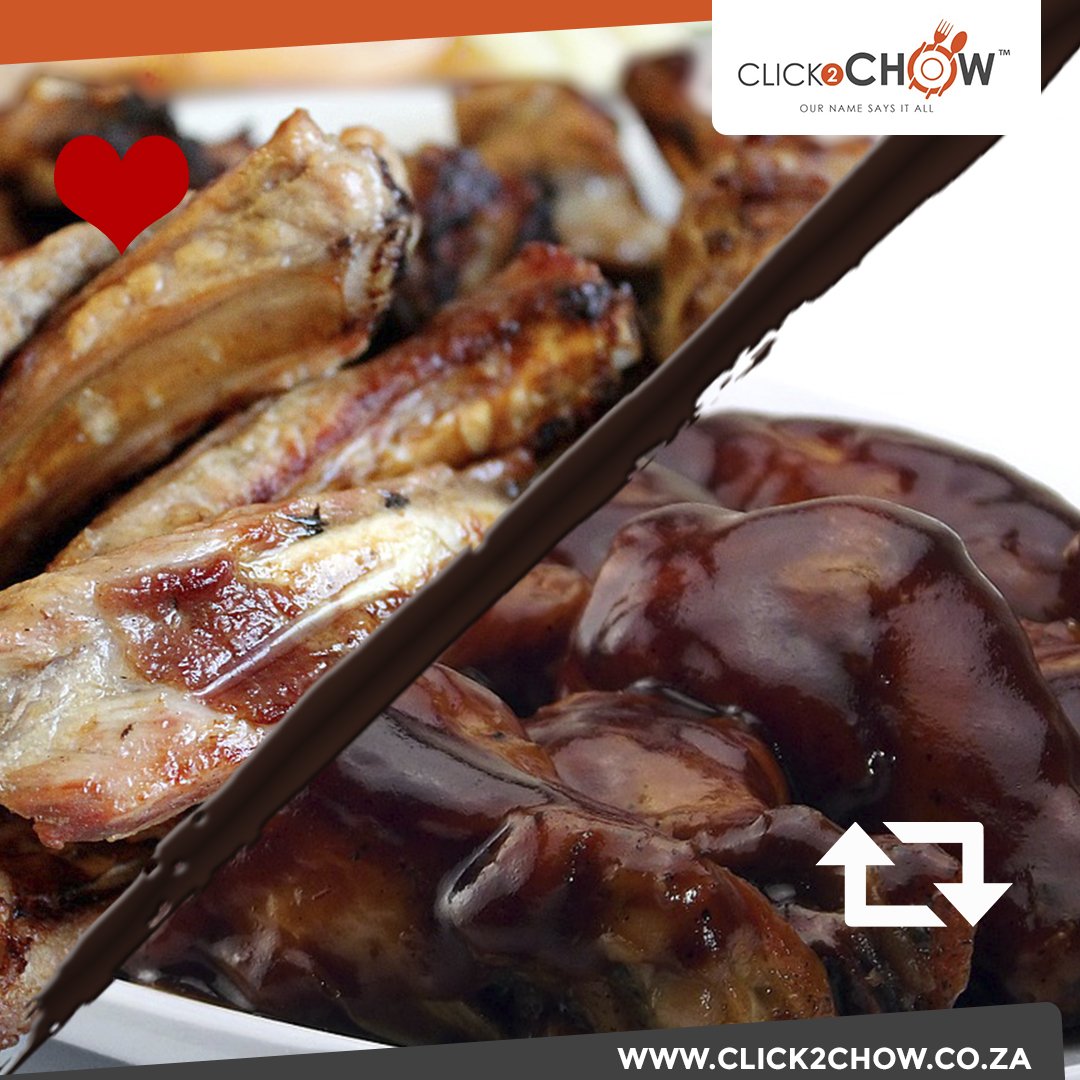 Click2Chow's tweet photo. What will you be slaying on this juicy Monday? #Click2Chow #Food #Ribs #Wings https://t.co/ek1GmyPePw