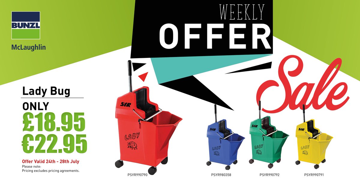 BunzlBML's tweet photo. Weekly Offer: @syrclean Lady Bug buckets. Available until 28th July. Click here https://t.co/I2v4Gb3iZe #BMLOffer https://t.co/uOCHbW0DYK
