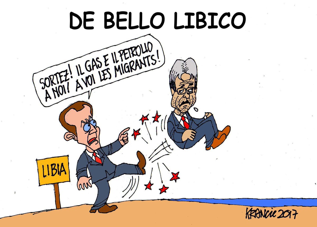 valy_s's tweet photo. #Libia
#Macron vs #Gentiloni
Non esiste rappresentazione migliore @AlfioKrancic ! https://t.co/hPURHfeGG7