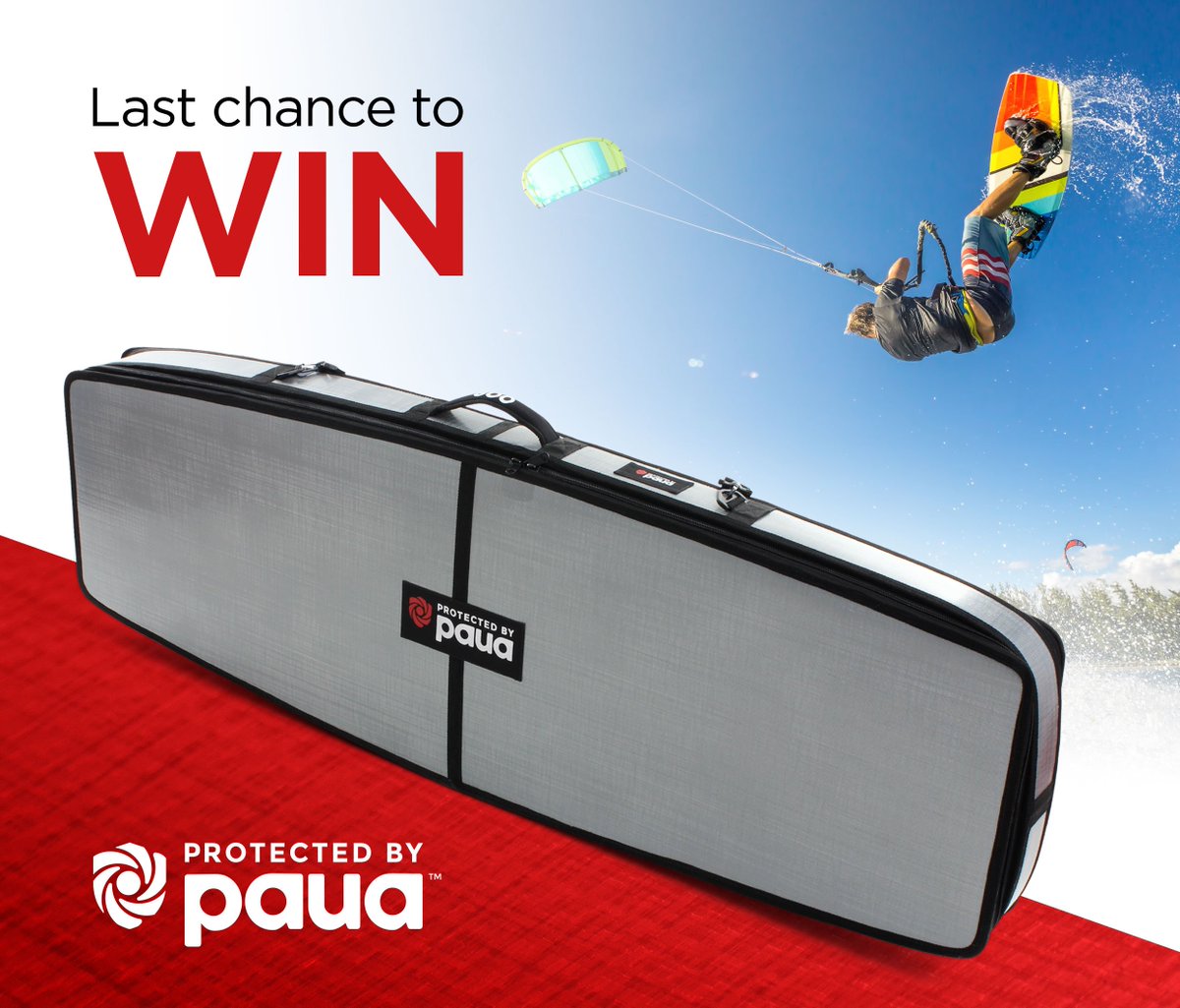 pauapro's tweet photo. Last chance to #win a #kiteboard #travel bag in our #Competition https://t.co/jFxlWGJYDh #protectedbypaua https://t.co/goLENg8FNF