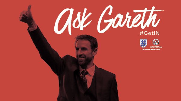 ThurlowNunn's tweet photo. Win! A signed England shirt by @GarethSouthgate. Head over to our Facebook page to win just that! #AskGareth #GetIN https://t.co/AJejPzna2M https://t.co/whmNehVQvU
