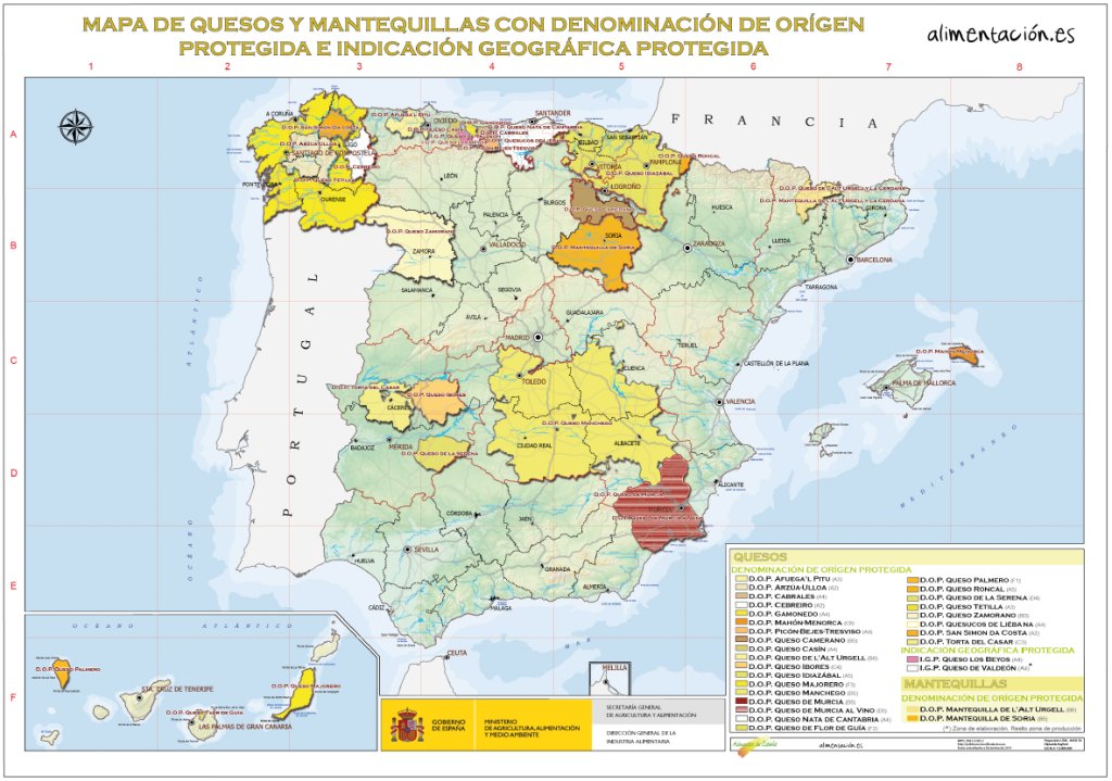 qdequesos's tweet photo. MAPA DE QUESOS Y MANTEQUILLAS CON DENOMINACIÓN DE ORIGEN EN ESPAÑA https://t.co/M2VkZjDGP4 https://t.co/SgN7JhCPP9