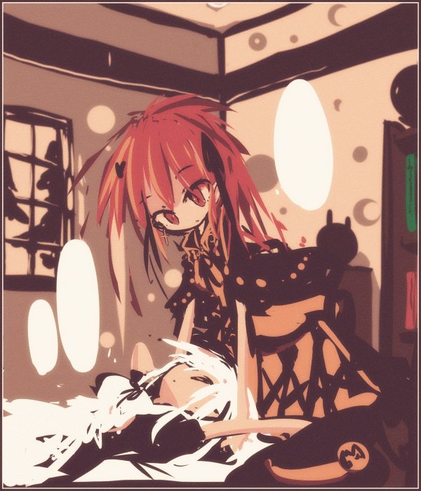 「「いつまで寝てますの?」 」|白色キャンバスのイラスト
